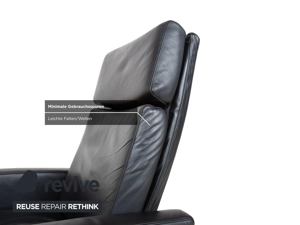 Rolf Benz EGO Leder Sessel Schwarz manuelle Funktion Hochlehner – Bild 11