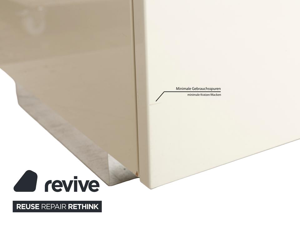 Hülsta Lilac Holz Sideboard Weiß Creme Hochglanz Funktion – Bild 9