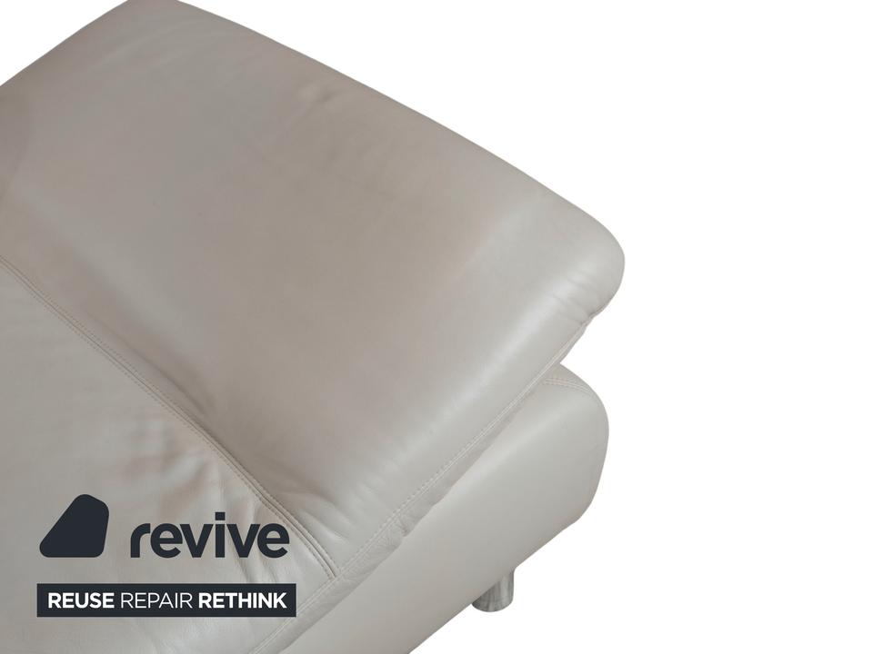Koinor Rivoli Leder Zweisitzer Creme Weiß Grau Greige manuelle – Bild 7