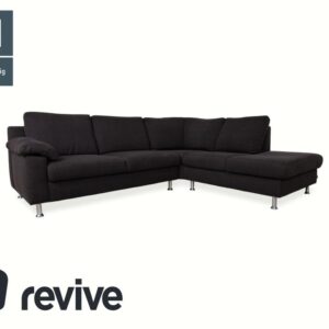 Ewald Schillig Vario Stoff Ecksofa Grau Braun Recamiere Links