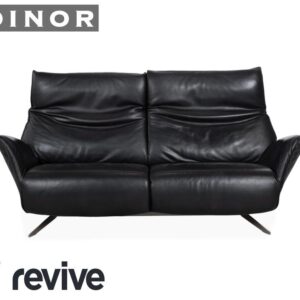 Koinor Evita Leder Zweisitzer Schwarz elektrische Funktion Sofa