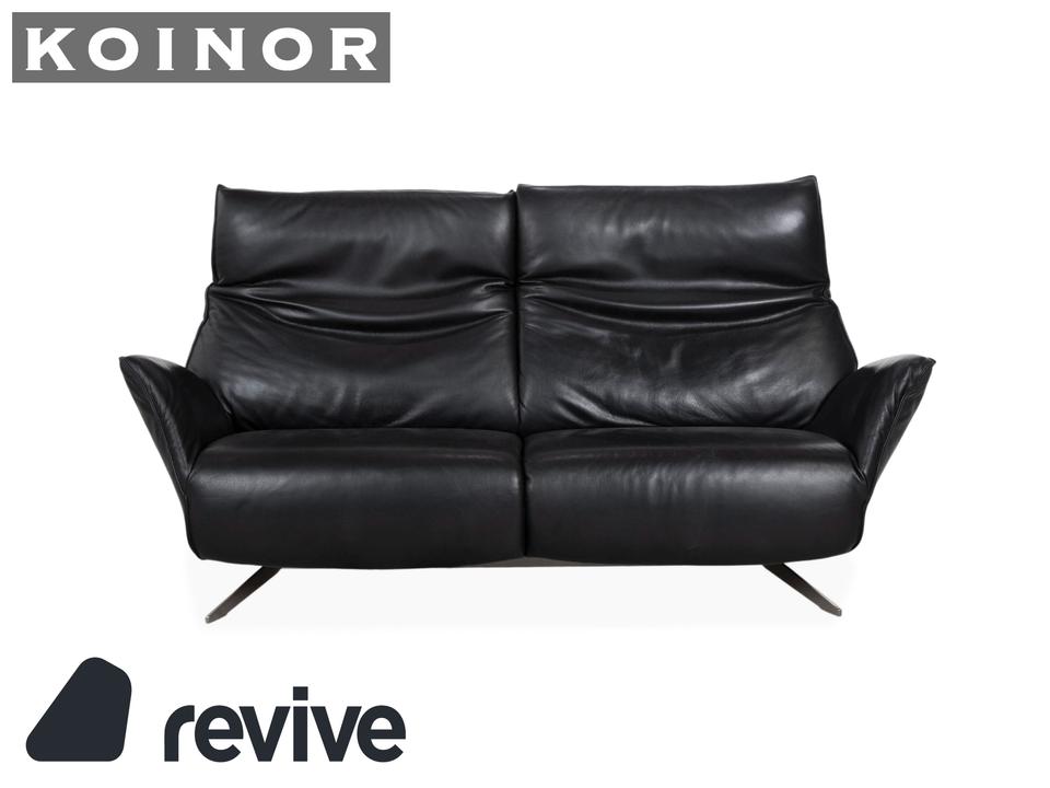 Koinor Evita Leder Zweisitzer Schwarz elektrische Funktion Sofa