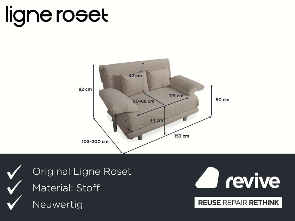 Ligne Roset Multy Zweisitzer inkl. Armlehnen Stoff Beige ✨ – Bild 2