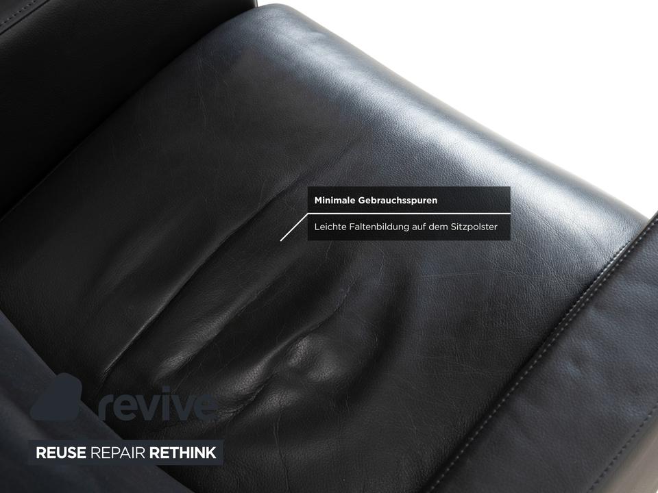 Rolf Benz EGO Leder Sessel Schwarz manuelle Funktion Hochlehner – Bild 10