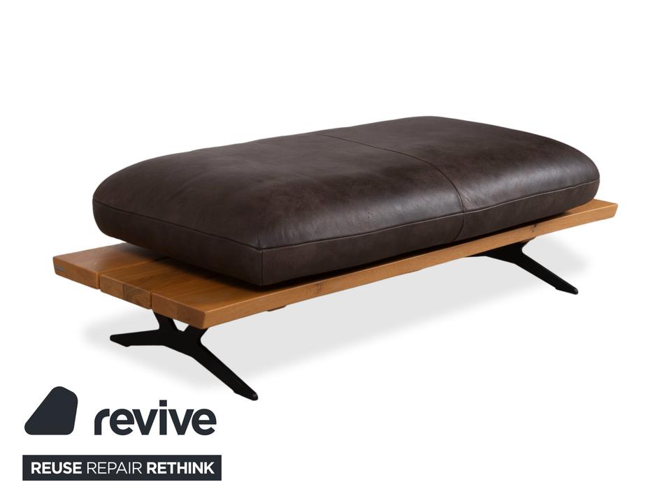 Koinor Marylin Leder Hocker Schoko Braun manuelle Funktion – Bild 3