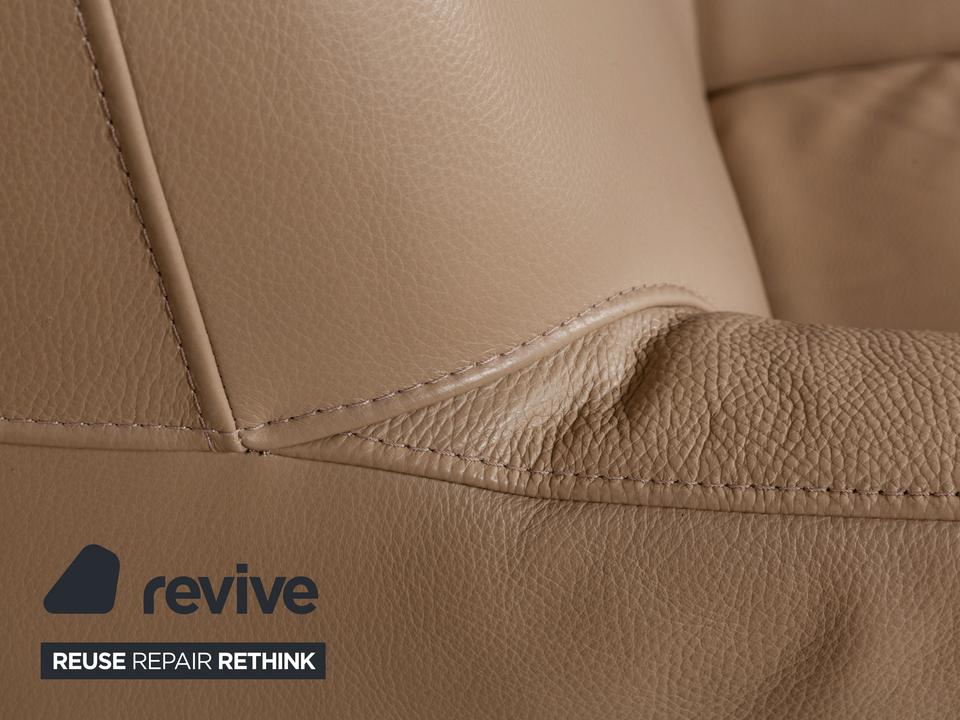 Saba Italia Leder Sessel Braun Hellbraun Beige – Bild 3