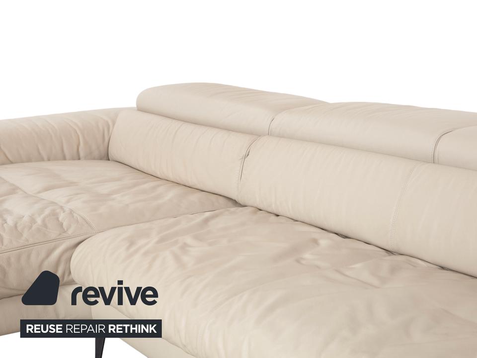 Willi Schillig Piedroo Leder Ecksofa Beige elektrische Funktion – Bild 8