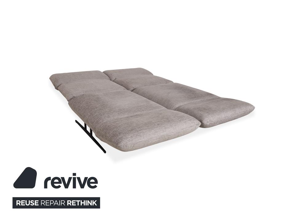 Signet Messina Stoff Zweisitzer Grau manuelle Funktion Sofa – Bild 9