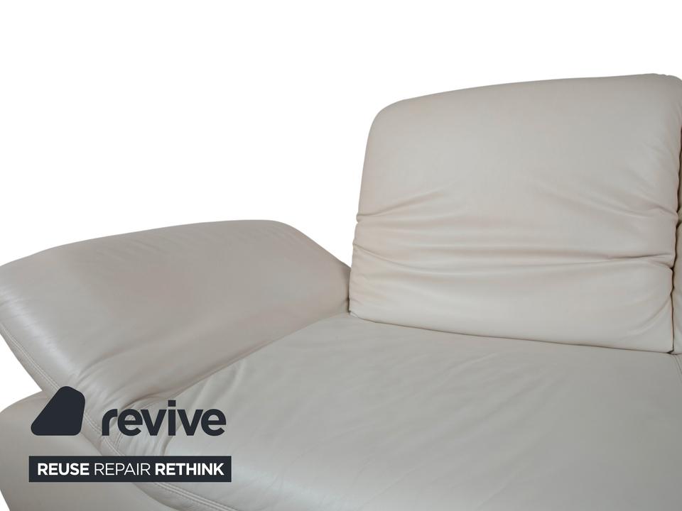 Koinor Rivoli Leder Zweisitzer Creme Weiß Grau Greige manuelle – Bild 11