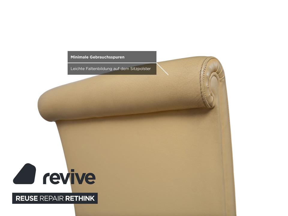 8er Garnitur Poltrona Frau Vittoria Leder Holz Gelb – Bild 5