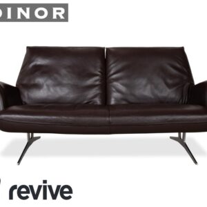 Koinor Fenja Zweisitzer Leder Sofa Braun Couch manuelle Funktion