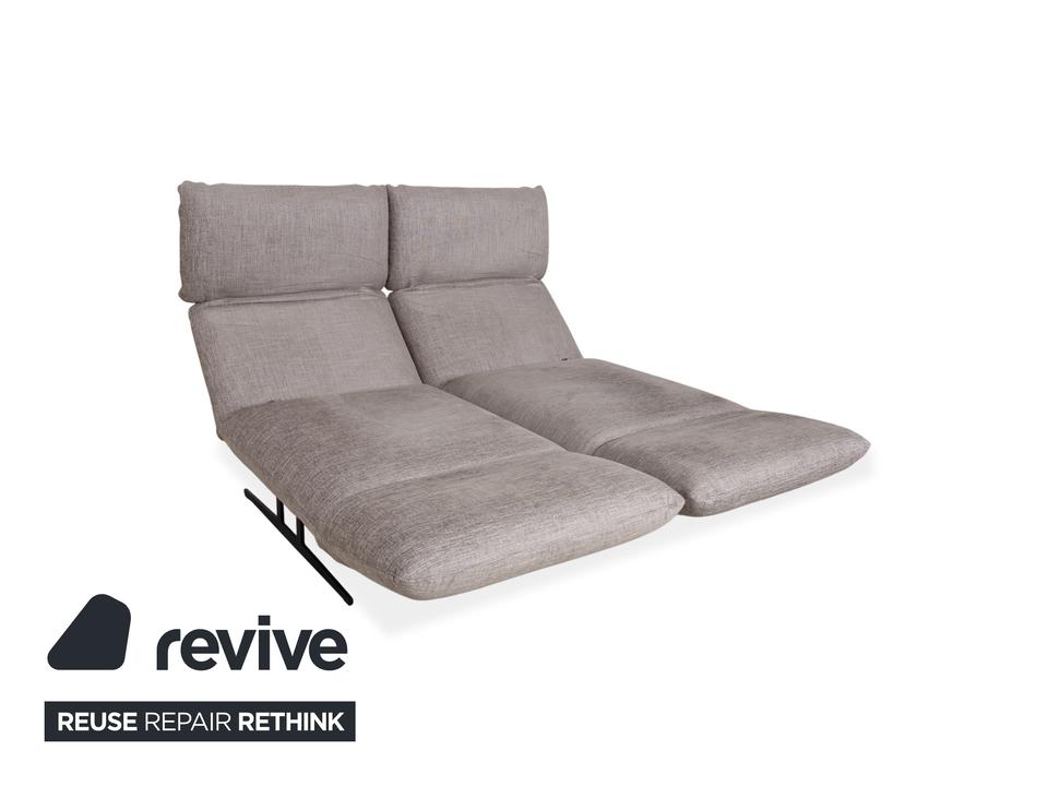 Signet Messina Stoff Zweisitzer Grau manuelle Funktion Sofa – Bild 10