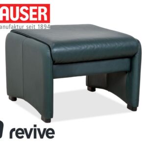 Laauser Atlanta Leder Hocker Grün Dunkelgrün Petrol
