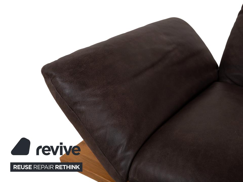 Koinor Marylin Leder Ecksofa Hocker Schoko Braun manuelle – Bild 12