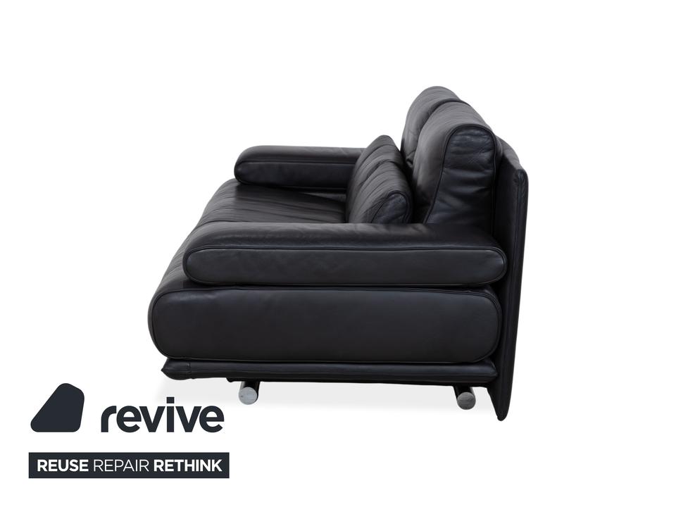 Rolf Benz 6500 Leder Zweisitzer Schwarz Sofa Couch manuelle – Bild 13