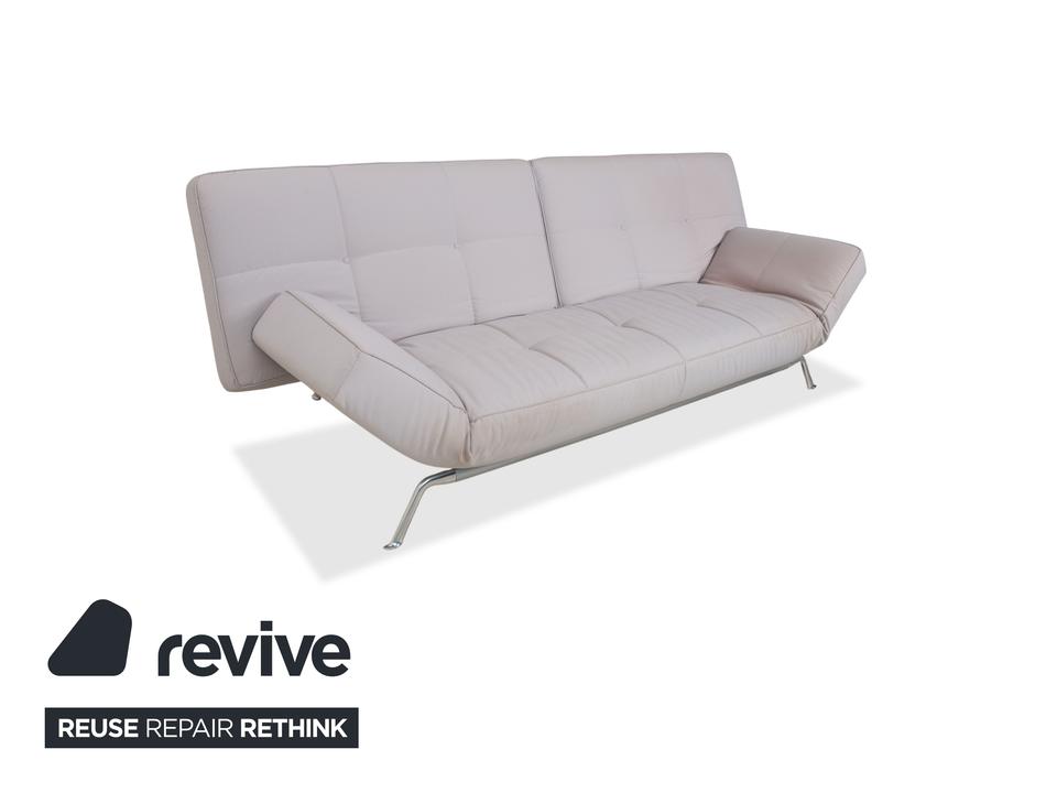 Ligne Roset Smala Dreisitzer Stoff Sofa Hellgrau Schlafsofa – Bild 3