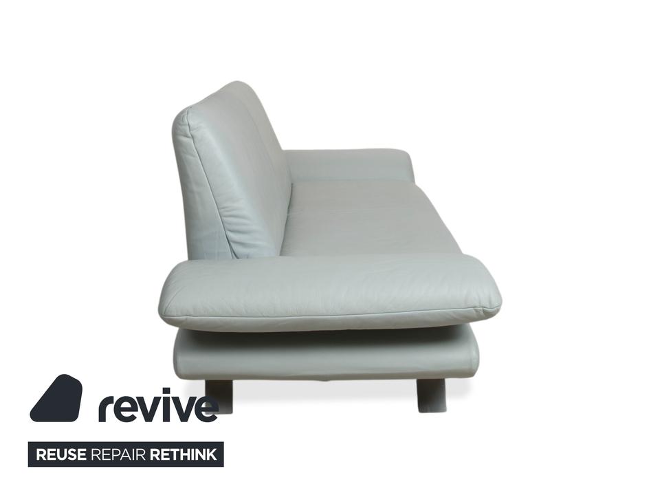 Koinor Rossini Leder Zweisitzer Blau Eisblau manuelle Funktion – Bild 13