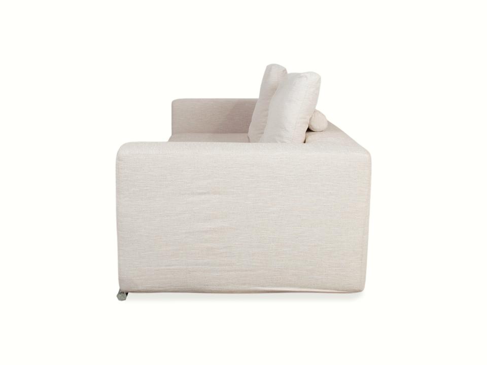 Sabe Italia Stoff Dreisitzer Creme Sofa Couch – Bild 14