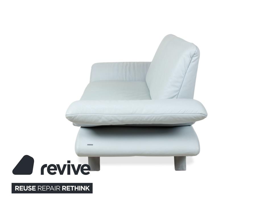 Koinor Rossini Leder Zweisitzer Hocker Blau Grau manuelle – Bild 20