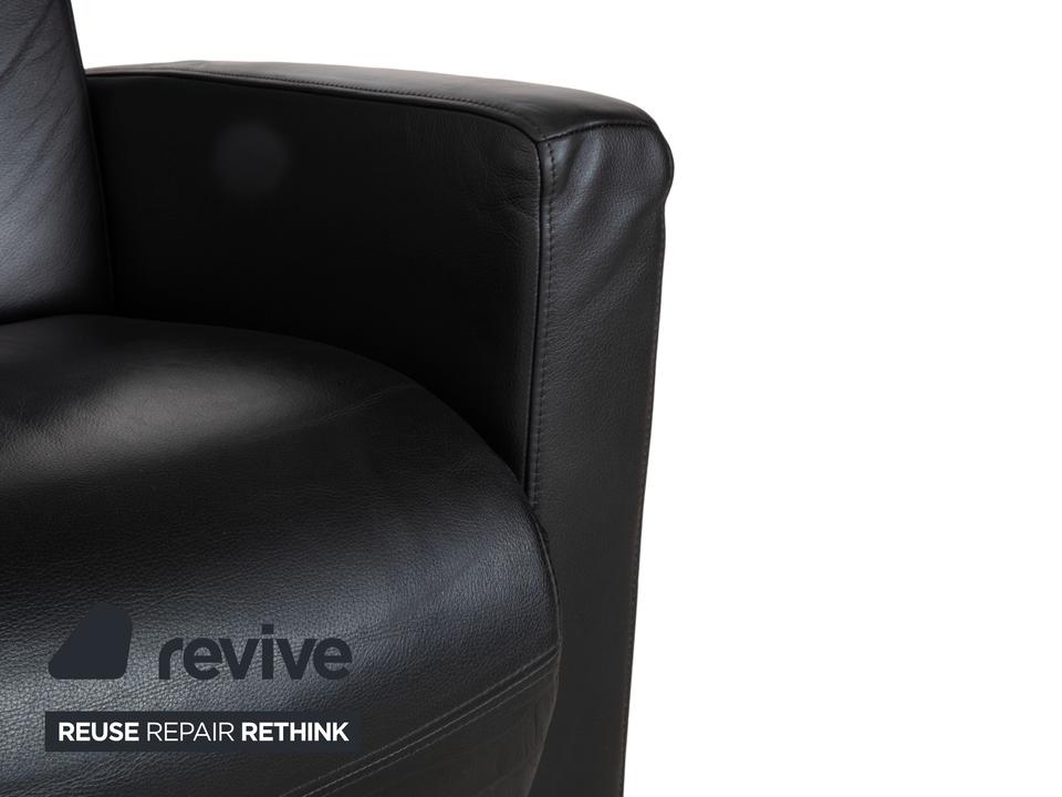 Rolf Benz EGO Leder Sessel Schwarz manuelle Funktion Hochlehner – Bild 8