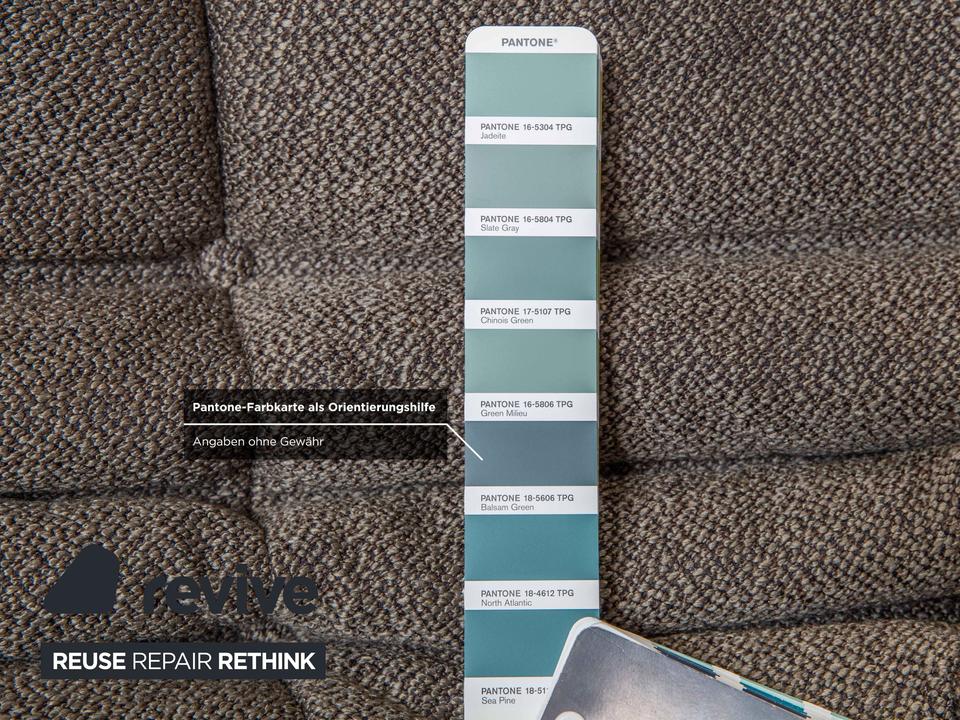 Ligne Roset Togo Stoff Sessel Grau Braun Eckteil Neubezug ✨ – Bild 6