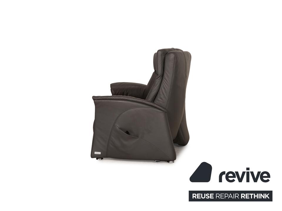 Himolla Cumuly Leder Sofa Grau Dreisitzer Couch – Bild 14