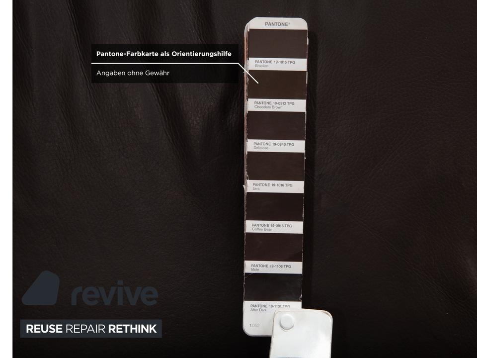 Ewald Schillig Leder Sofa Dunkelbraun Sofa Couch – Bild 8