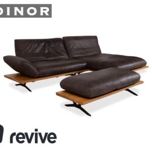 Koinor Marylin Leder Ecksofa Hocker Schoko Braun manuelle