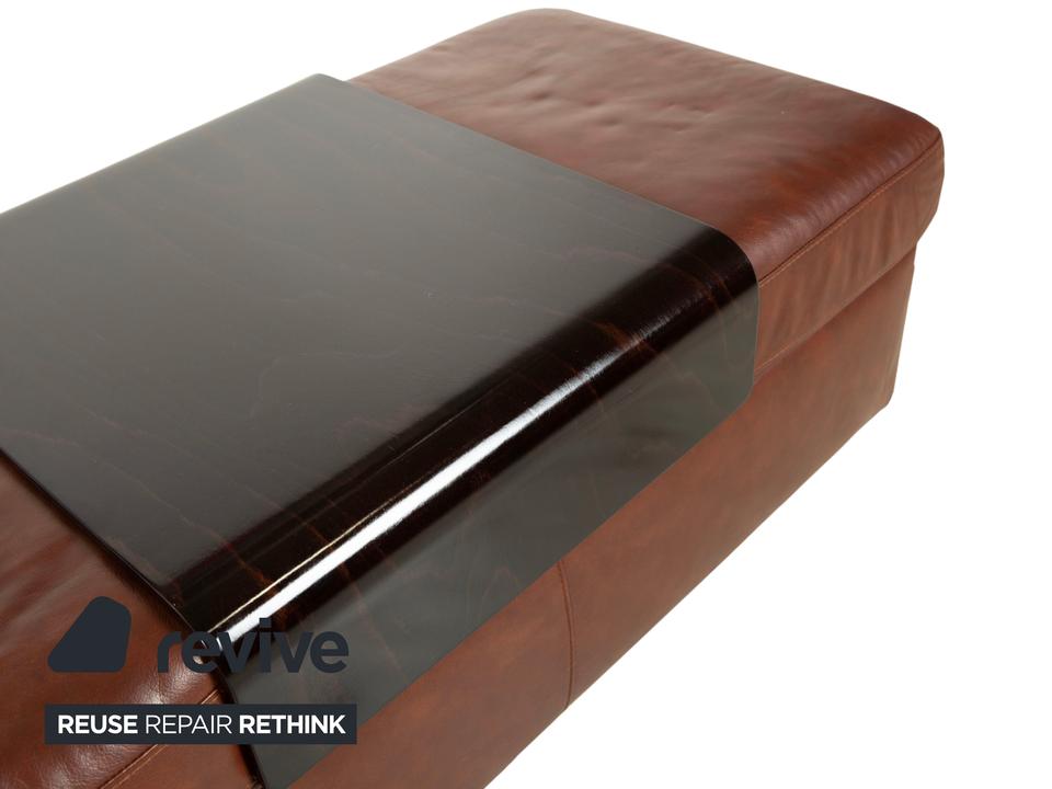 Stressless Arion Leder Holz Hocker Braun Rollen – Bild 6