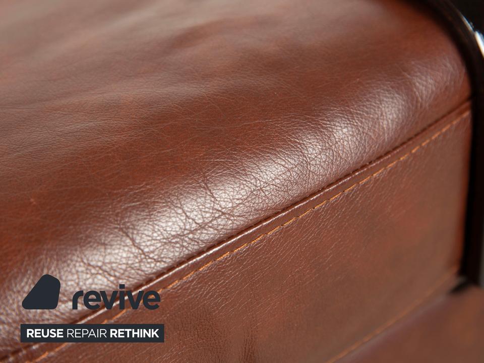 Stressless Arion Leder Holz Hocker Braun Rollen – Bild 7