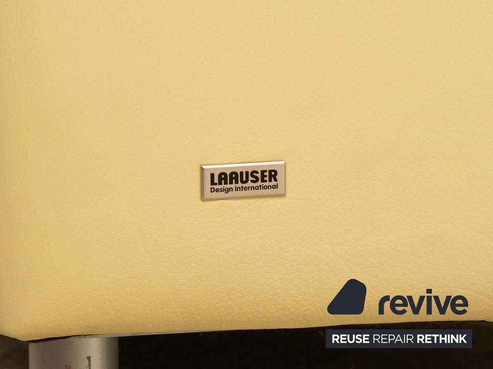 Laauser Leder Dreisitzer Grün Grüngelb Sofa Couch manuelle – Bild 6