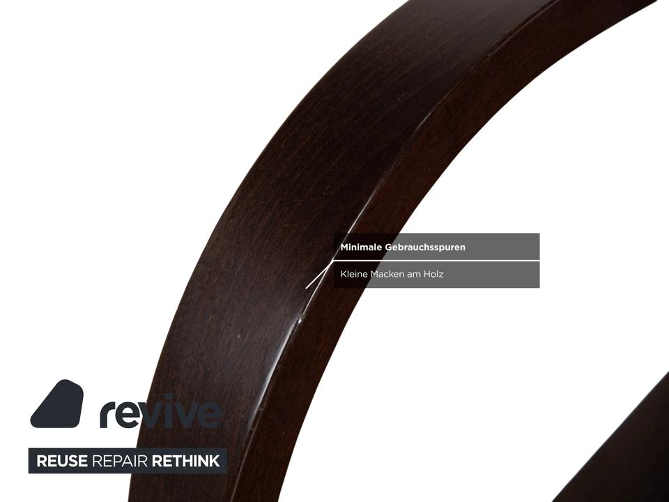 6er Set Roche Bobois Stuhl Garnitur Leder Rot Braun Holz – Bild 5