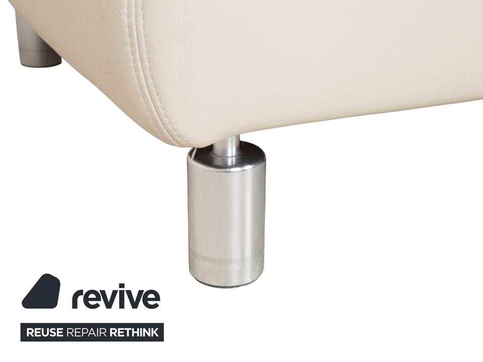 Koinor Rivoli Leder Dreisitzer Creme Weiß manuelle Funktion Sofa – Bild 7