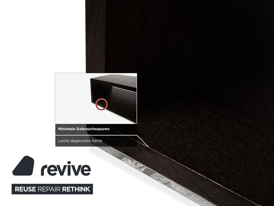 Rolf Benz Holz Couchtisch Schwarz Dunkelbraun Chrom – Bild 6