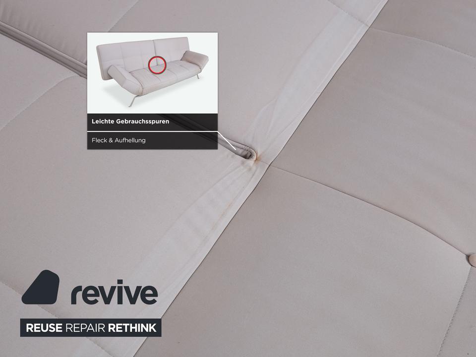 Ligne Roset Smala Dreisitzer Stoff Sofa Hellgrau Schlafsofa – Bild 10