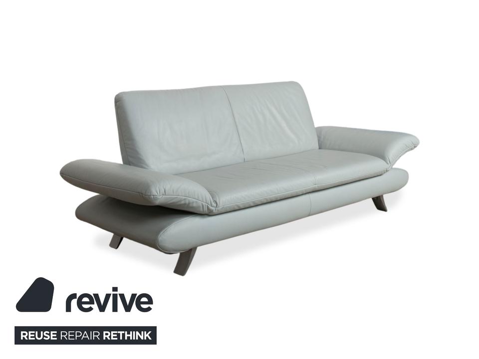 Koinor Rossini Leder Zweisitzer Blau Eisblau manuelle Funktion – Bild 4