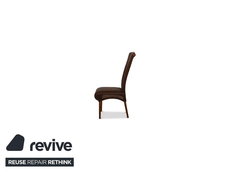 5er Garnitur Lloyd Loom Holz Stuhl Braun Esszimmer – Bild 18