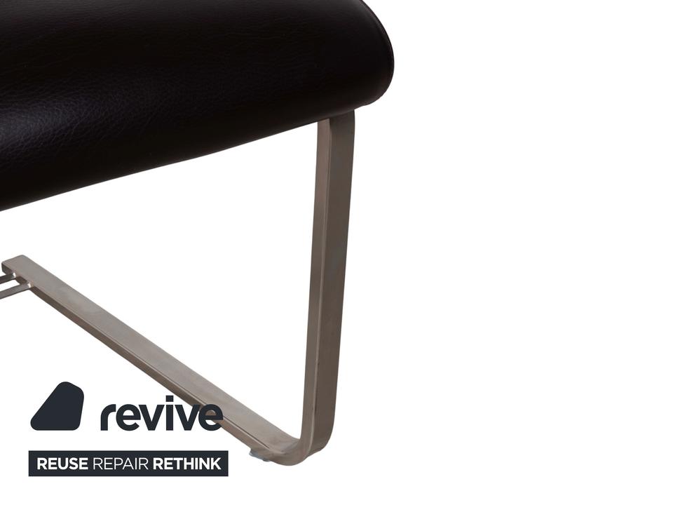 4er Garnitur Venjakob Leder Stuhl Braun – Bild 7