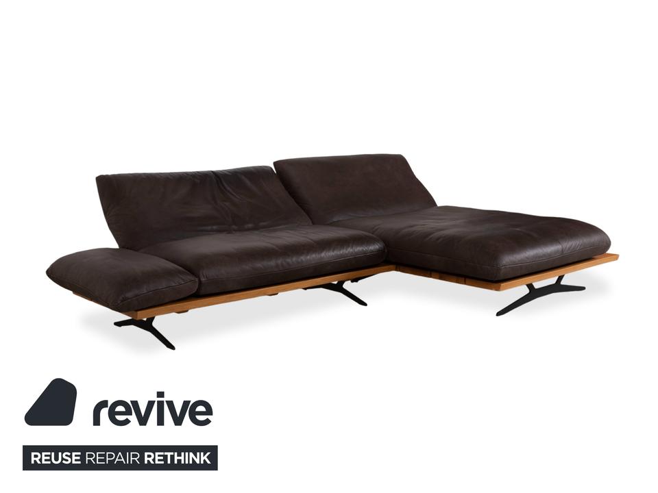 Koinor Marylin Leder Ecksofa Hocker Schoko Braun manuelle – Bild 7