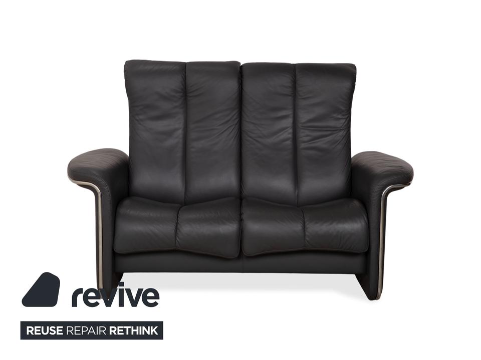 Stressless Soul Leder Dreisitzer Zweisitzer Dunkelgrau Anthrazit – Bild 5