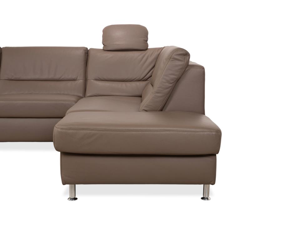Polinova Leder Ecksofa Grau Braun Grau Taupe Couch elektrische – Bild 19