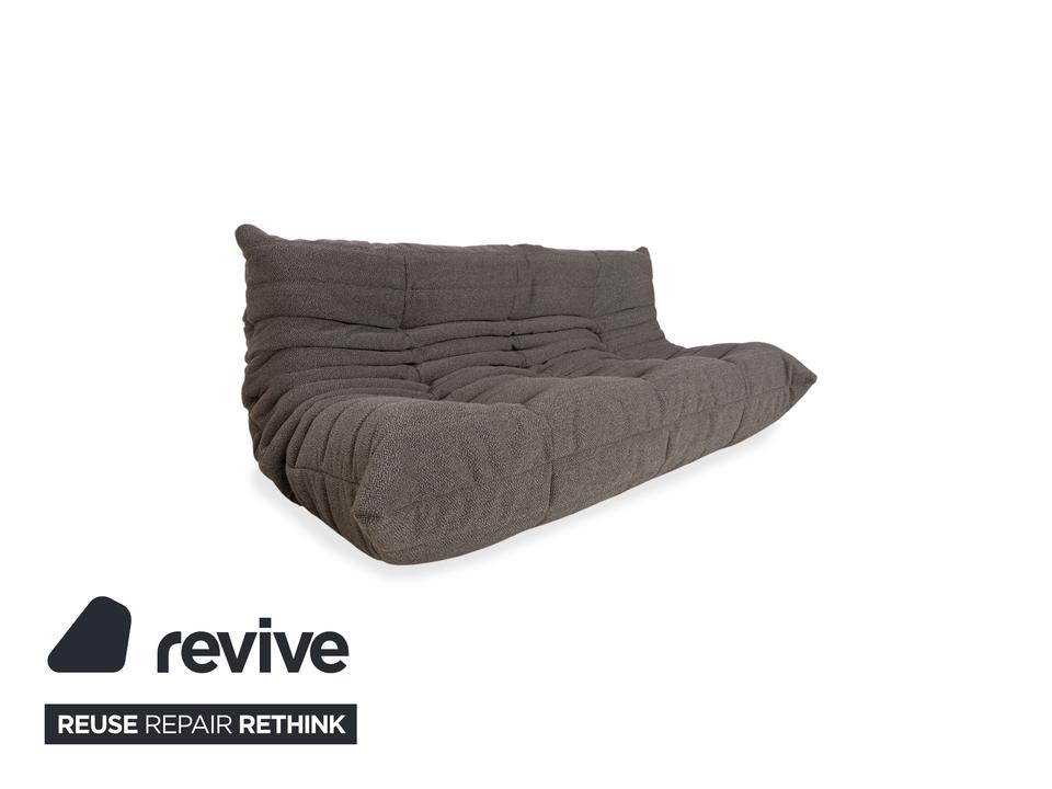 Ligne Roset Togo Stoff Grau Dreisitzer Neubezug ✨ – Bild 9