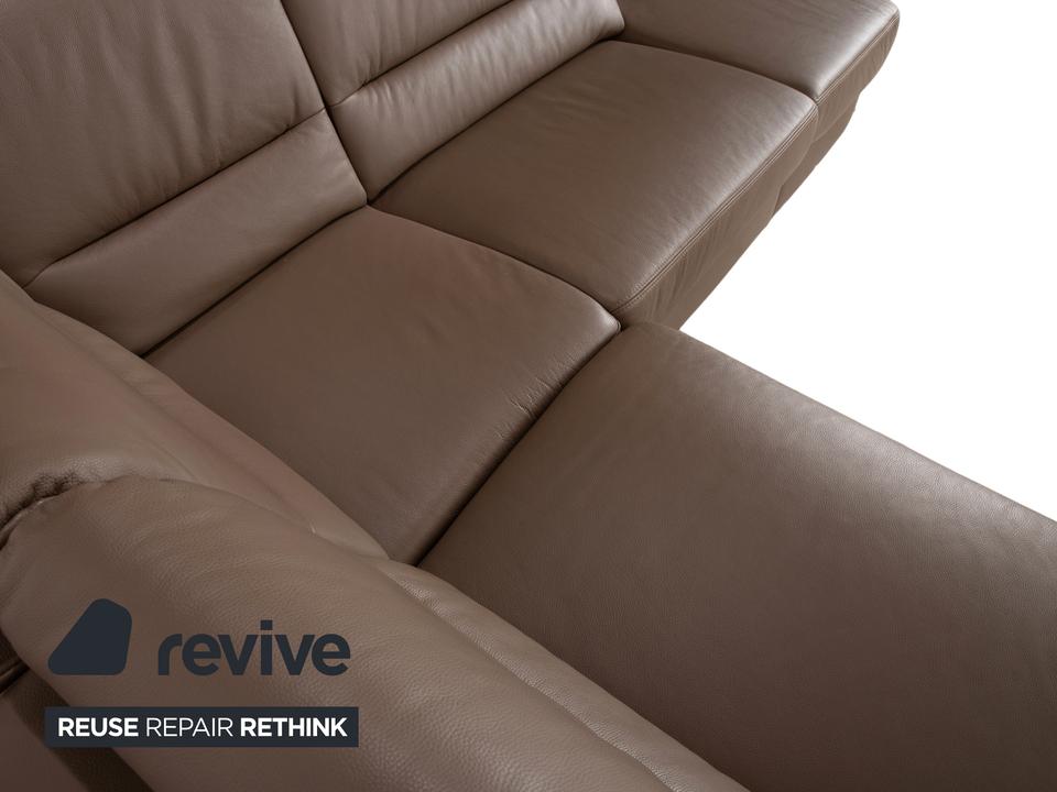 Polinova Leder Ecksofa Grau Braun Grau Taupe Couch elektrische – Bild 10