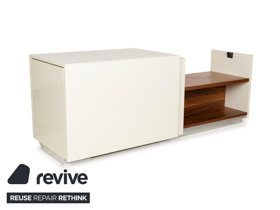 Hülsta Lilac Holz Sideboard Weiß Creme Hochglanz Funktion – Bild 5