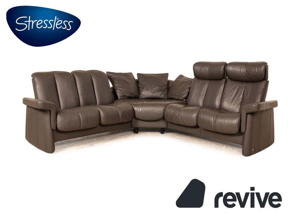 Stressless Legend Leder Ecksofa Schwarz manuelle Funktion Sofa