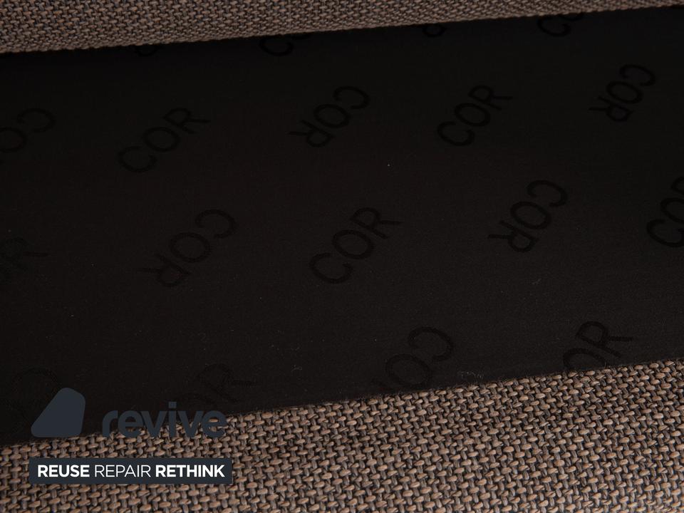 COR Conseta Stoff Zweisitzer Hocker Grau Braun Sofa Couch – Bild 14