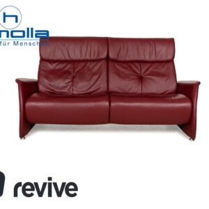 Himolla Cumuly Leder Dreisitzer Rot Dunkelrot Sofa Couch