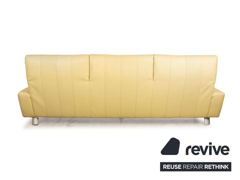 Laauser Leder Dreisitzer Grün Grüngelb Sofa Couch manuelle – Bild 15