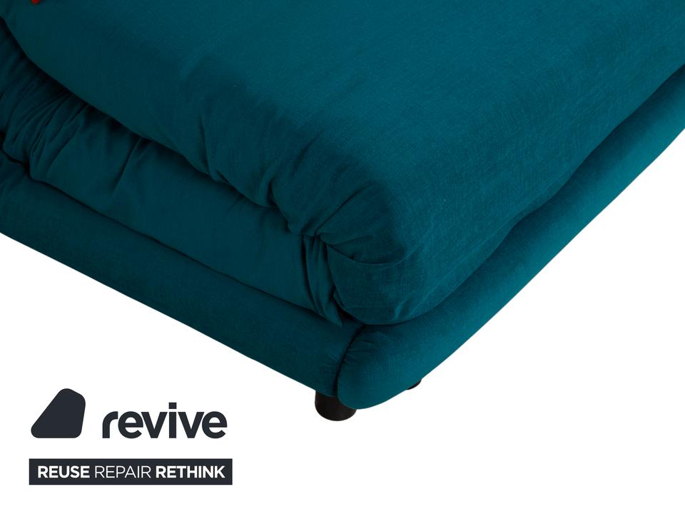 Ligne Roset Multy Stoff Dreisitzer Blau Pertol Orange manuelle – Bild 6