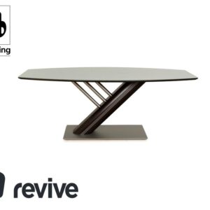 Musterring Rosario Glas Esstisch Dunkelbraun Holz Metall